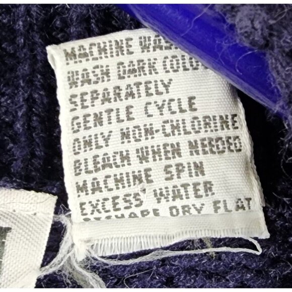 Autograph American Clothing Sweater Womens Medium Blue Floral Button Up Cradigan - Picture 10 of 10